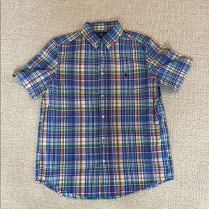 Ralph Lauren Classic Blue and Red Plaid Button Down